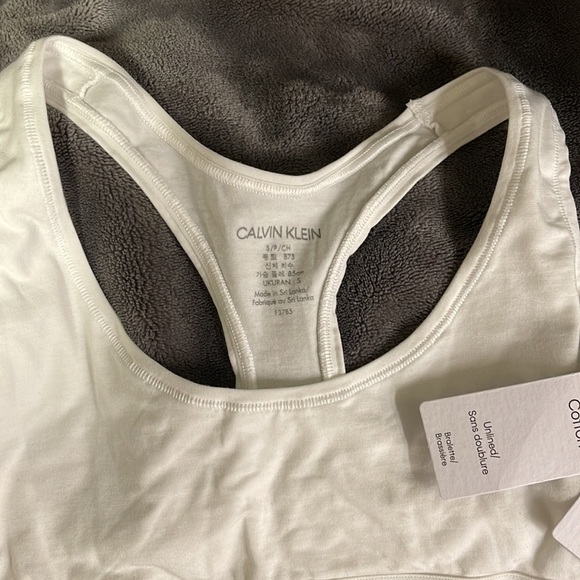 CALVIN KLEIN - NWT White Unlined Bralette - Picture 2 of 4
